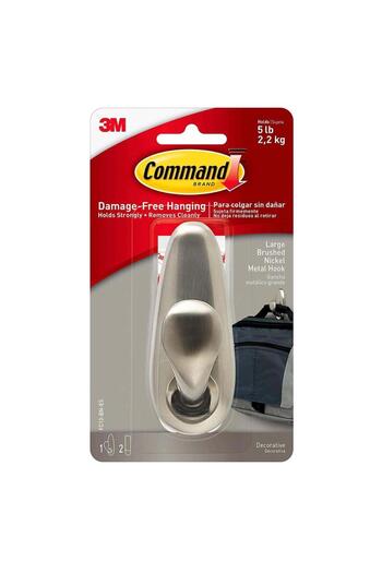3M Command Brushed Nickel Hook