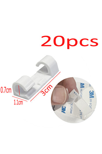 Choice1 White-20PCS 16/20pcs Cable Organizer Clips Cable Management Wire Manager Cord Holder USB Charging Da