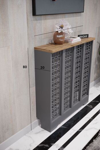 BAGAX Ayasofya Model, Antrasit Üstü Çam Renk,iç Ölçü 76 Cm Dış Ölçü 80 Cm Petek Kaplama, Dresuar