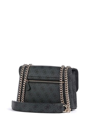 Guess Eco Erica Cnvrtble Xbody Flap Women's Anthracite Crossbody Bag Hwesg951020-Clo