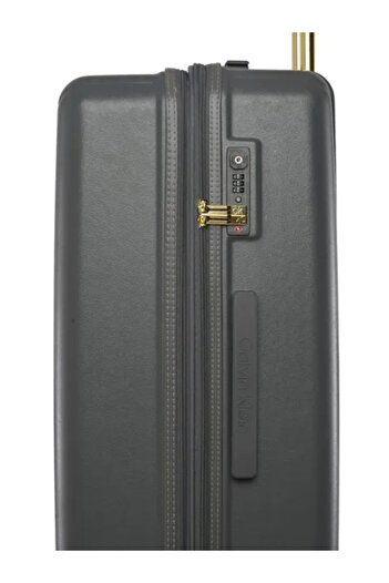 Calvin Klein Big Monogram Hardside Trolley Bag with 4 Spinner Wheels, ABS+PC Case Luggage with TSA Lock