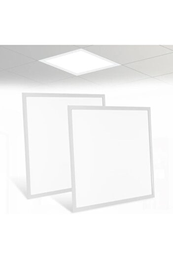 Generic ROSKA، قطعتان من مصابيح LED المسطحة 60 وات، 60 × 60 سم، مصابيح سقف فائقة السطوع للمنزل والمكتب