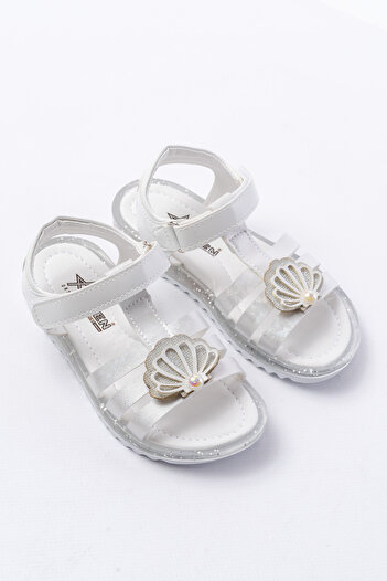 p papuccum ortopedi çocuk ayakkabıları Girl's Mother of Pearl Pearl Non-Slip Sole Sandals