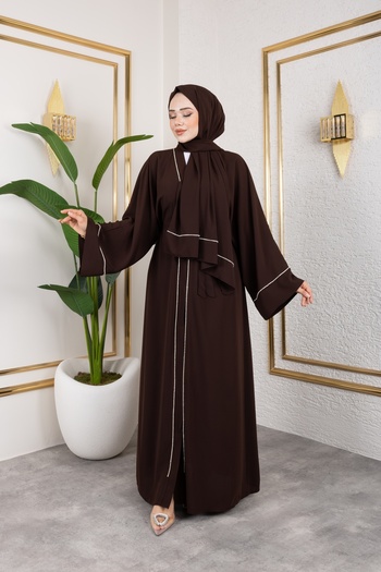 Moda MSK Đông Tây Dubai İpeksi Stone Abaya Cafe Coffee
