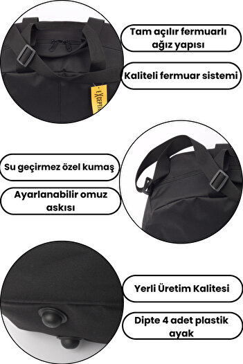 Exception Yerli Üretim Su Geçirmez Spor & Seyahat Çantası Fonksiyonel ve Şık Tasarım