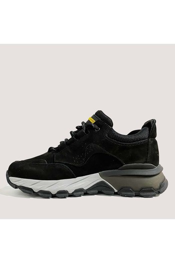 Bulldozer Men's Nubuck Leather Casual Shoes 250011 - Black - 42