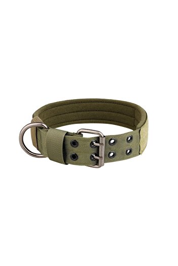 Choice L green 1pc Medium To Large Nylon Tactical Pet Dog Collar - Adjustable And Durable, Suitable For Med