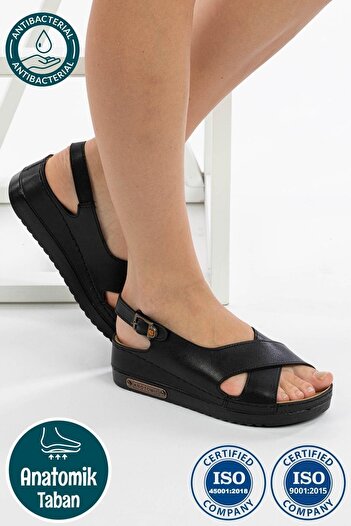 Roy Jones Women's Orthopedic Stylish Comfort Model Anatomical Comfortable Sole Short Heeled Daily Sandals Slippers