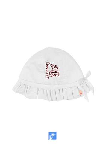 Kardelen Butik Denizli 100% Cotton Girl's Stone Embroidered Fisherman Hat (Age 4-8) (52 cm)