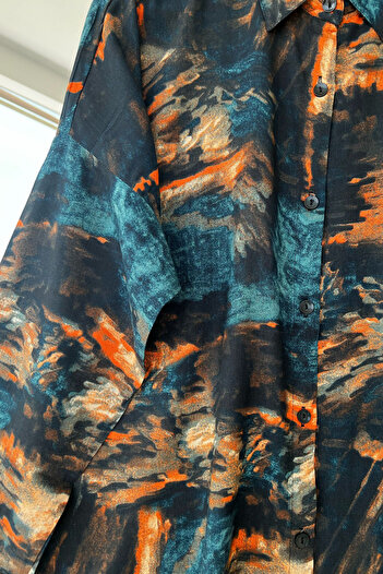 Bold Grup Women's Standard Size Patterned Shirt Tunic