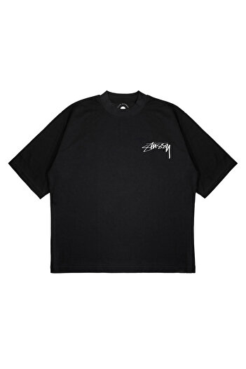 PURE EFFECT Μπλουζάκι Unisex ΧΕΡΙΟΥ ΚΑΛΛΙΓΡΑΦΙΑΣ ΜΑΥΡΟ ΤΥΠΩΜΕΝΟ Boxy Fit Χοντρό ύφασμα