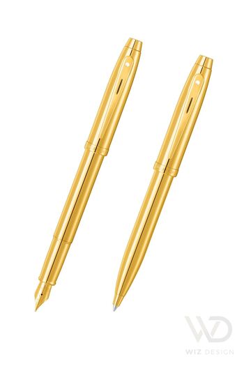 Sheaffer 100 Series Fountain Pen Ballpoint Pen Gold Set Special Gift Boxed
