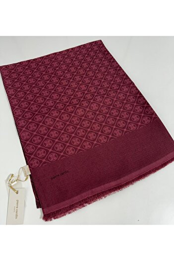 Pierre Cardin Şal Elegans Monogram-75 X 190-090700-942 Roşu Claret închis