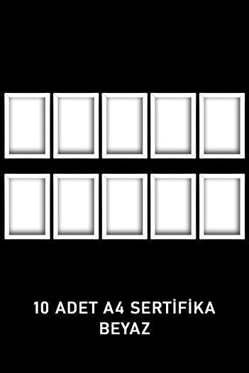 yeditepe hayat 10 Pieces A4 Frame White - 21X30 Frame - Certificate Frame - Diploma Frame - A4 Frame