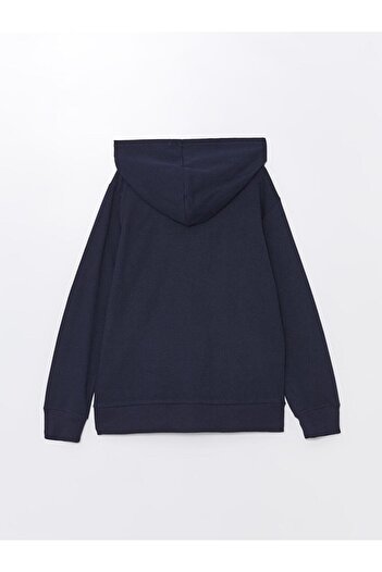 LC Waikiki Lcw Kids Hooded Basic Long Sleeve Girl's Zippered Sweatshirt (W4)