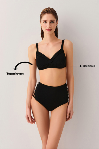SUWEN Covered Banded Corset Recovery Bikini Top