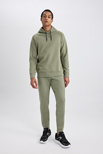 DeFacto Fit Sporcu Jogger Eşofman Altı Slim Fit Dar Kesim Skuba Dalgıç Kumaş Standart Paça C0485ax23w