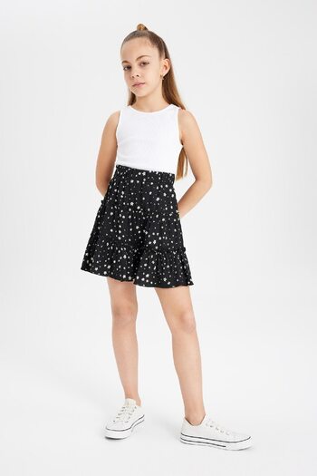 DeFacto Girl's Patterned Wrap Skirt B4460A824SM