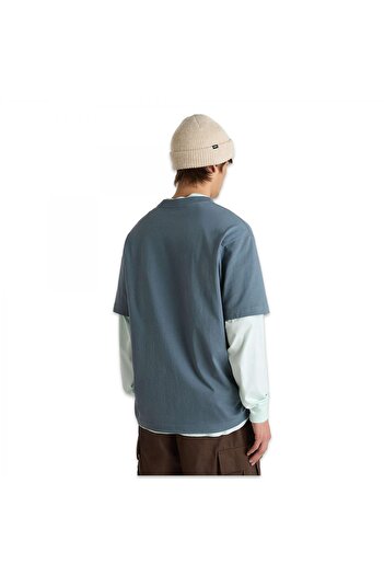 Vans Vn000P1P Left Chest Ii Loose Ss Blue Men's T-Shirt