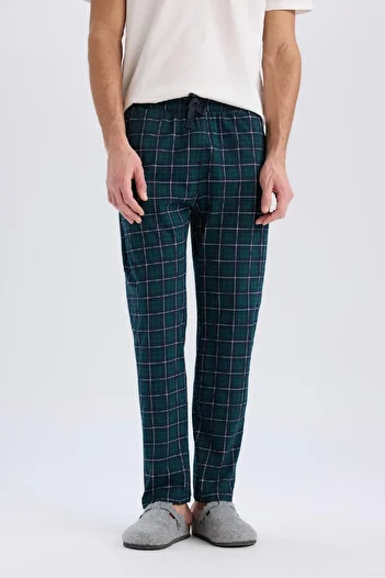 DeFacto Regular Fit Checkered Pocket Pajama Bottoms B7254Ax25Sp