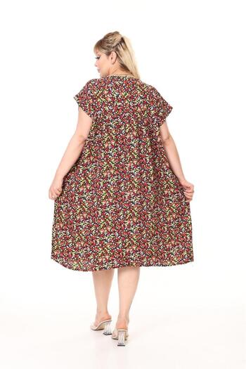 mervemoda Women's Plus Size Summer Woven Dress Tunic