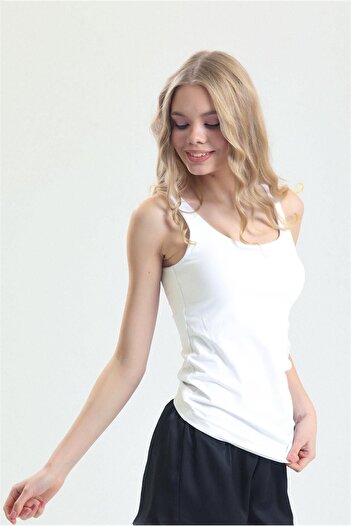Magic Form Combed Fabric Narrow Strap Long Tank Top