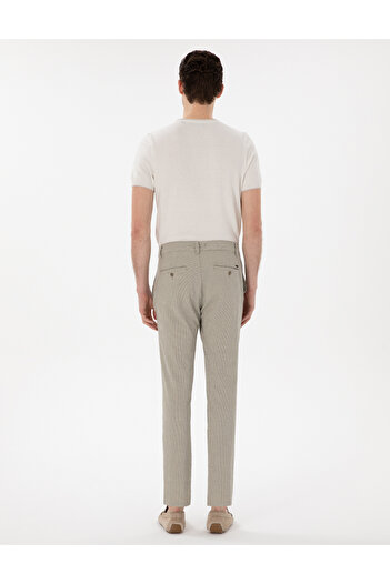 Pierre Cardin HAKİ Slim Fit Gofre Yazlık Kanvas Pantolon 50305235-VR027