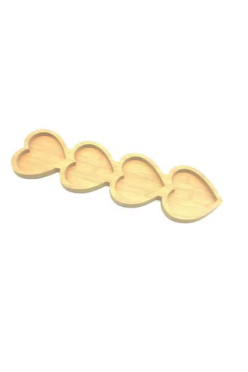 co arma Heart-shaped wooden serving tray