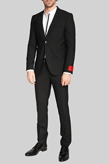 HUGO Extra Slim Soft Erkek Takım Elbise Siyah
