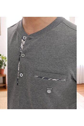 KozaLüks Kozaluks Men's 2-Piece Seasonal 100% Cotton Pajama Set