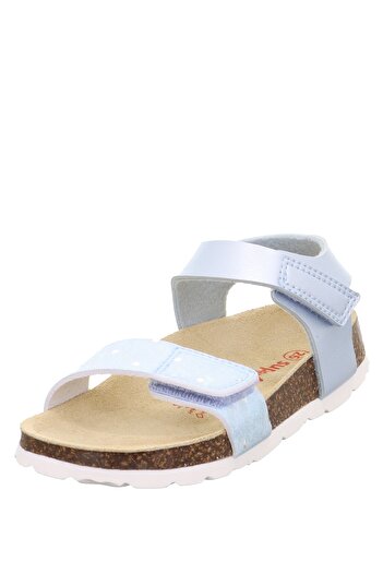 Superfit 1-000123-8010 Açık Mavi Kız Çocuk Düz Sandalet