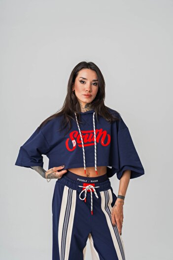 go gang own Γυναικείο μπλουζάκι South Crop Hooded
