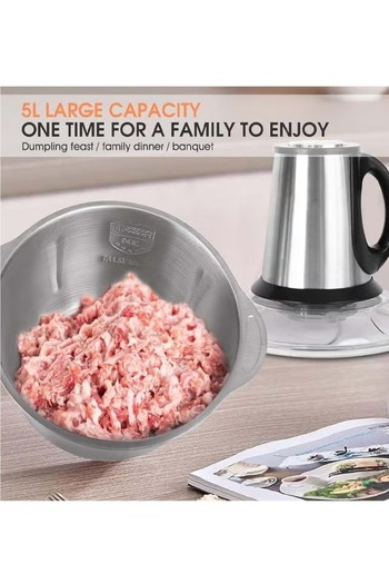 TOSCANA U 5 liter stainless steel electric meat grinder and vegetable slicer