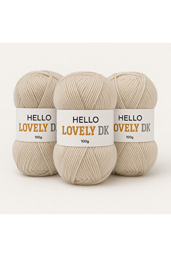 balım hobi "nakışın sırrı iğnenin dansında" Lovely Dk 100% Acrylic Knitting Yarn 3 Pack (Stone Color, 100g - 300m)