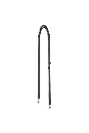Choice 206-314cm Blue Multifunctional Jean Cloth Dog Leash Adjustable Length Free Hands Double Heads Leash