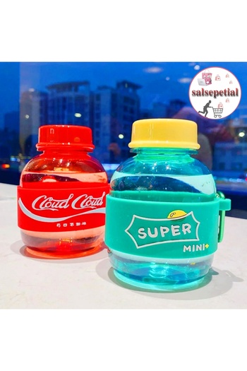 Salsepetial Mini Renkli Su Şişesi 350ml Figürlü Renkli Mini Suluk Matara 350ml