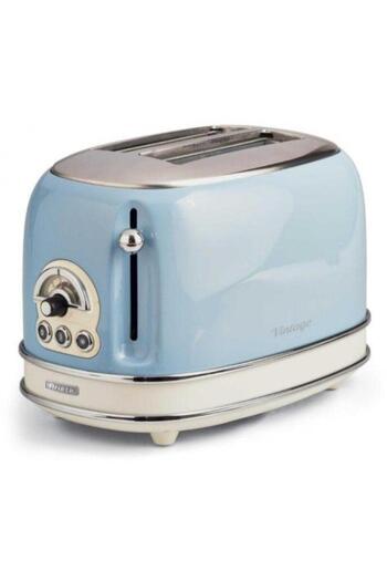 ARIETE Ariete Vintage 0155 Toaster, 810W, 2 Slices (Blue)