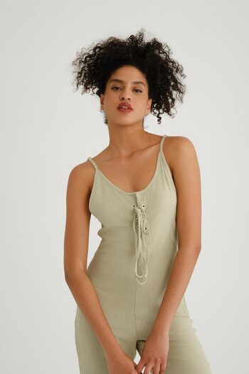 Store %100 Pamuk, Sırt Dekolteli, Zarif Kadın Tulum - Yaz Modası