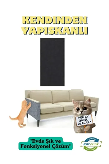 KatFlex Cat Scratching and Care Carpet - Adhesive Seat Edge Protector (50 cm X 100 cm)