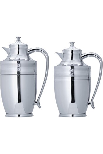 ALSAIF Thermal Flask for Coffee and Tea by ALSAIF, Leakproof to Keep Beverages Hot, 0.75L/1L, Chrome Stainl