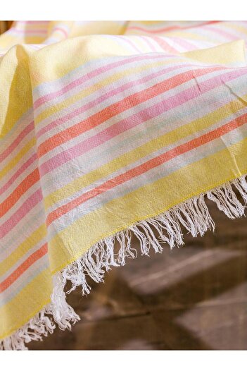 LC Waikiki Жіночий пляжний рушник LCW HOME Mixed Line з візерунком 90x165 см