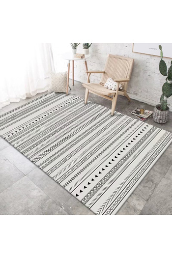 sharpdo Modern Minimalist Style Living Room is Fully Covered with Imitation Cashmere Thickened Carpet