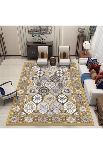 sharpdo Modern Minimalist Style Living Room is Fully Covered with Imitation Cashmere Thickened Carpet
