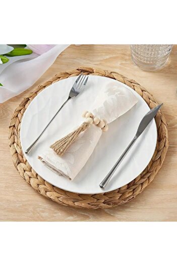 Emtory Home Bohemian Design |   Wedding Engagement Napkin Ring - Wooden Napkin Ring 6Pcs