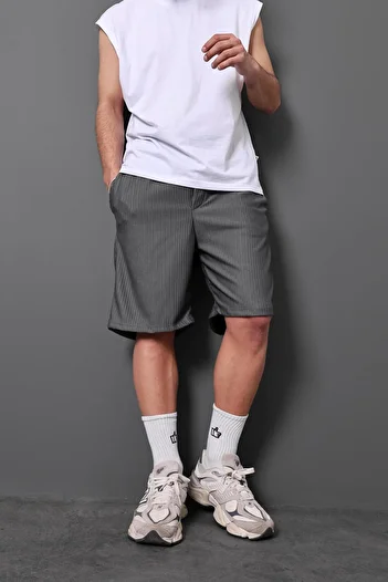 Slatra Men's Smoked Corded Regular Fit Shorts