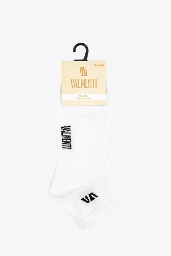 Valmenti Men's Bamboo White Booties Sports Socks