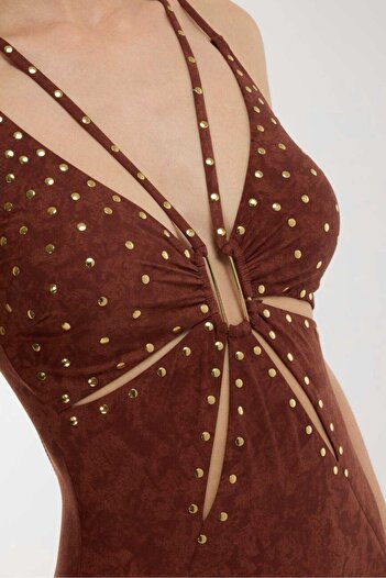 AYYILDIZ 5147 Brown Swimsuit