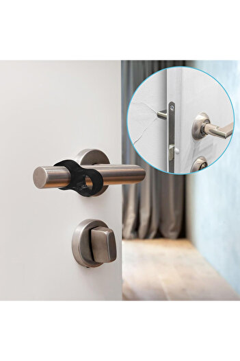 Adem Koç 10 Pieces Plastic Door Handle Stopper Door Handle Buffer Black