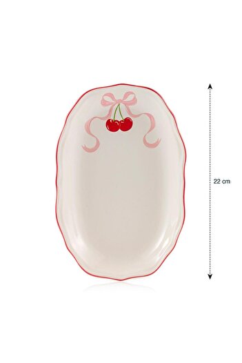LC Waikiki LCW HOME Baskılı Seramik Kayık Tabak 22 cm