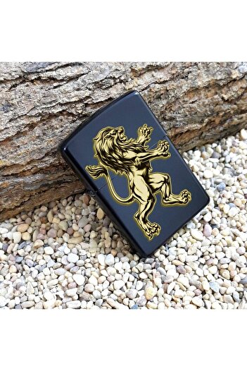 Market66 Arslan Aslan BENZİNLİ Lazer Silinmez Resimli Çakmak Dolu Zippo Tarzı Metal Hediyelik İsim Yazılır